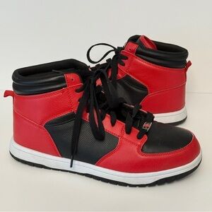 FUBU Men's Heritage Basketball High-Top Sneakers Black/Red Size 9.5